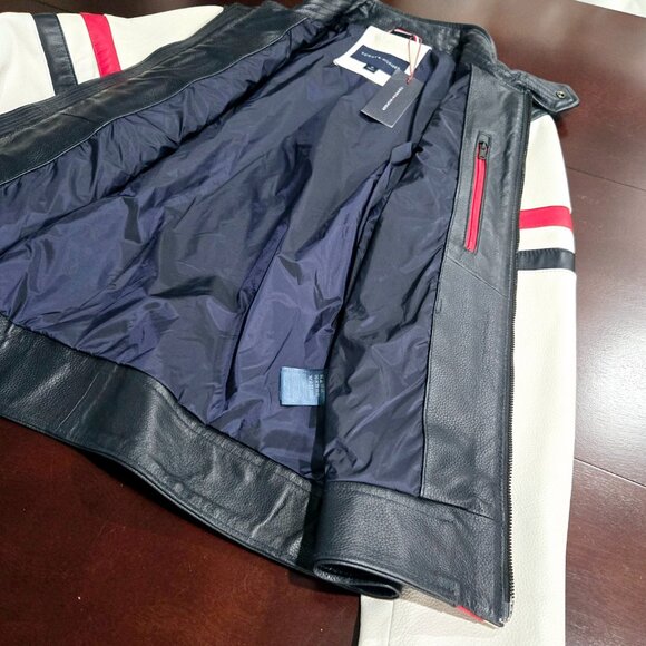 Tommy Hilfiger Classic Leather Moto Jacket - Picture 13 of 14